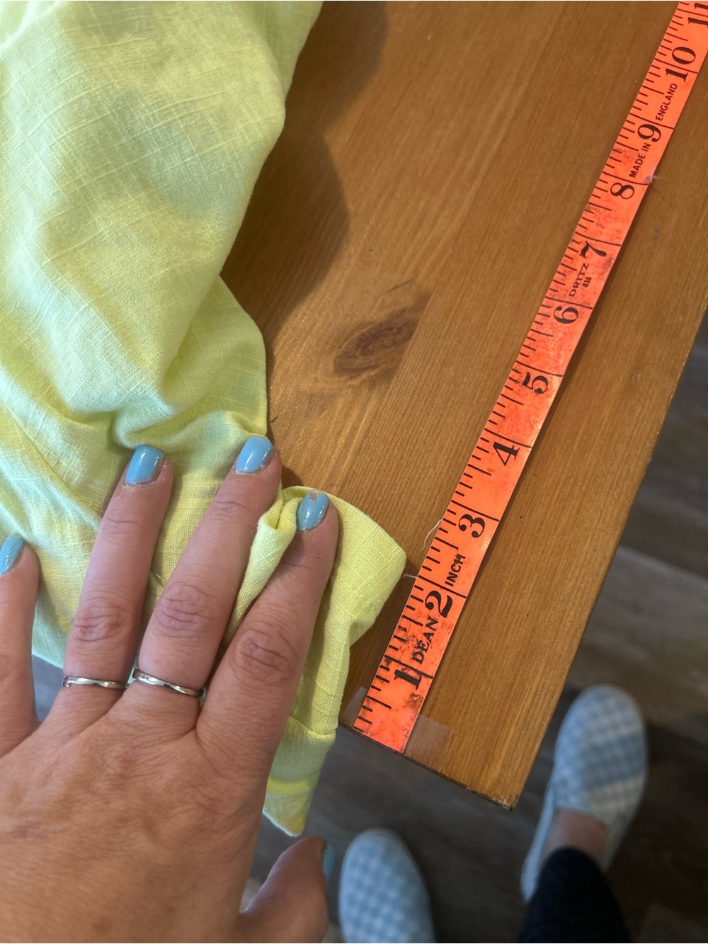 Lush Medium Linen Blend Yellow V-Neck Button-Front Romper - Picture 11 of 11
